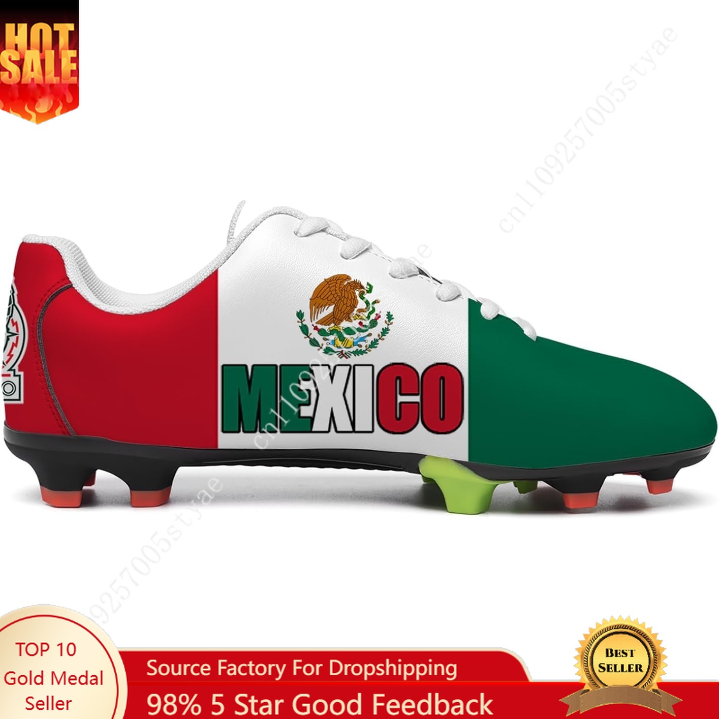 Oxford Lace Up Women - Mexico Flag Mexican Soccer Shoes Men
