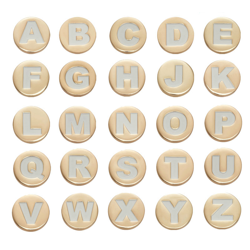 Croc Style Clog - Bling Gold Letter Shoe Charms for