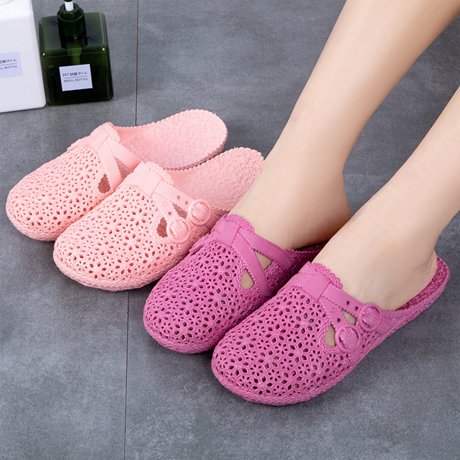 Women Shoes Model - Wrap-Toe Breathable Slippers Summer Outdoor Perforated