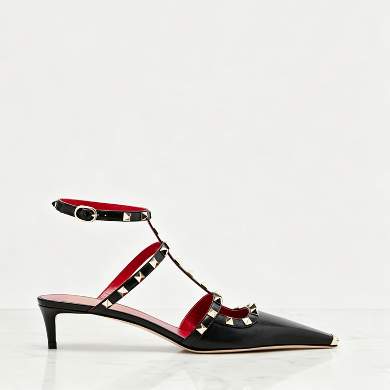 Square Toe Mule - 2026 Women's Rivet Low Heel Square