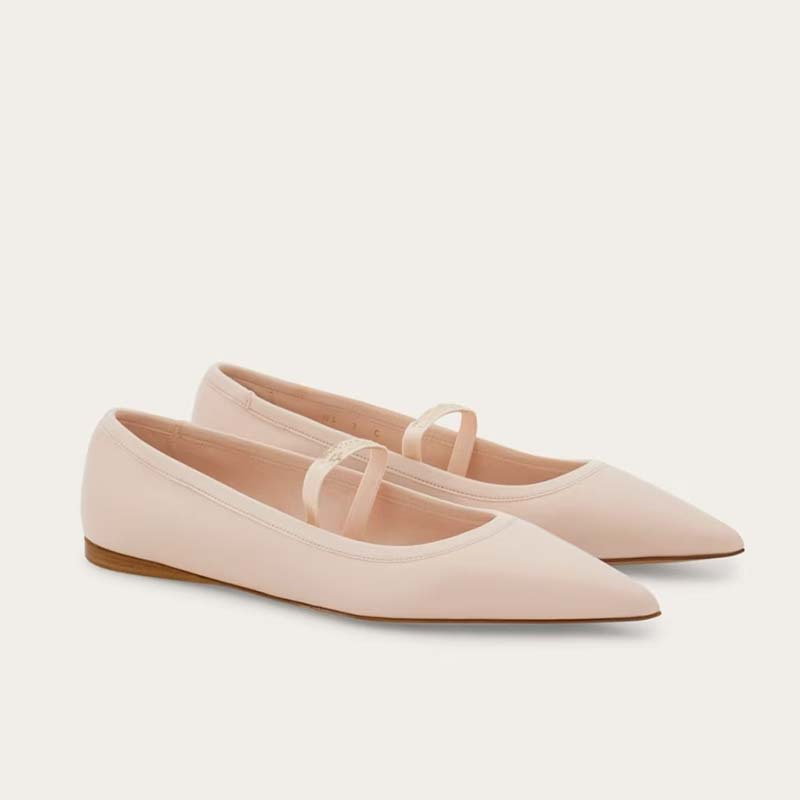 Ribbon Tie Heel - Women Ballet Flat Shoes Child and