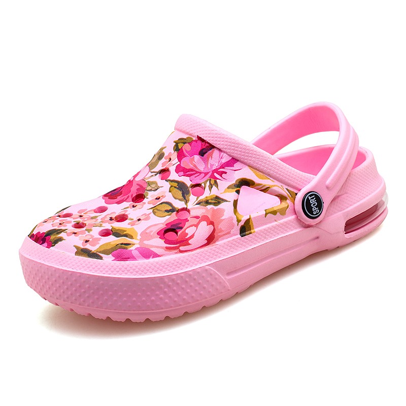 Croc Style Clog - Summer Women Floral Graffiti Clogs Sandals