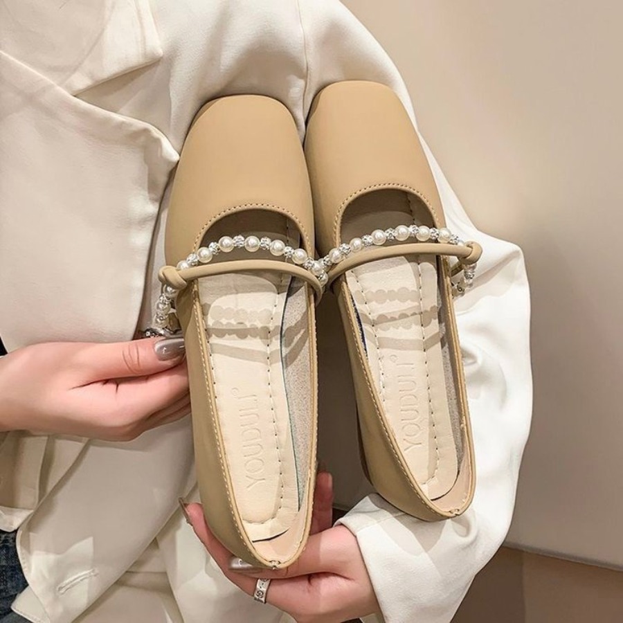 Shoes For Women Flats - New Elegant French Flat Shoes Pearl