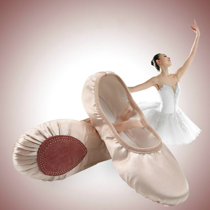 Women'S Xc Shoes - White Flesh Satin Children Ballet Shoes