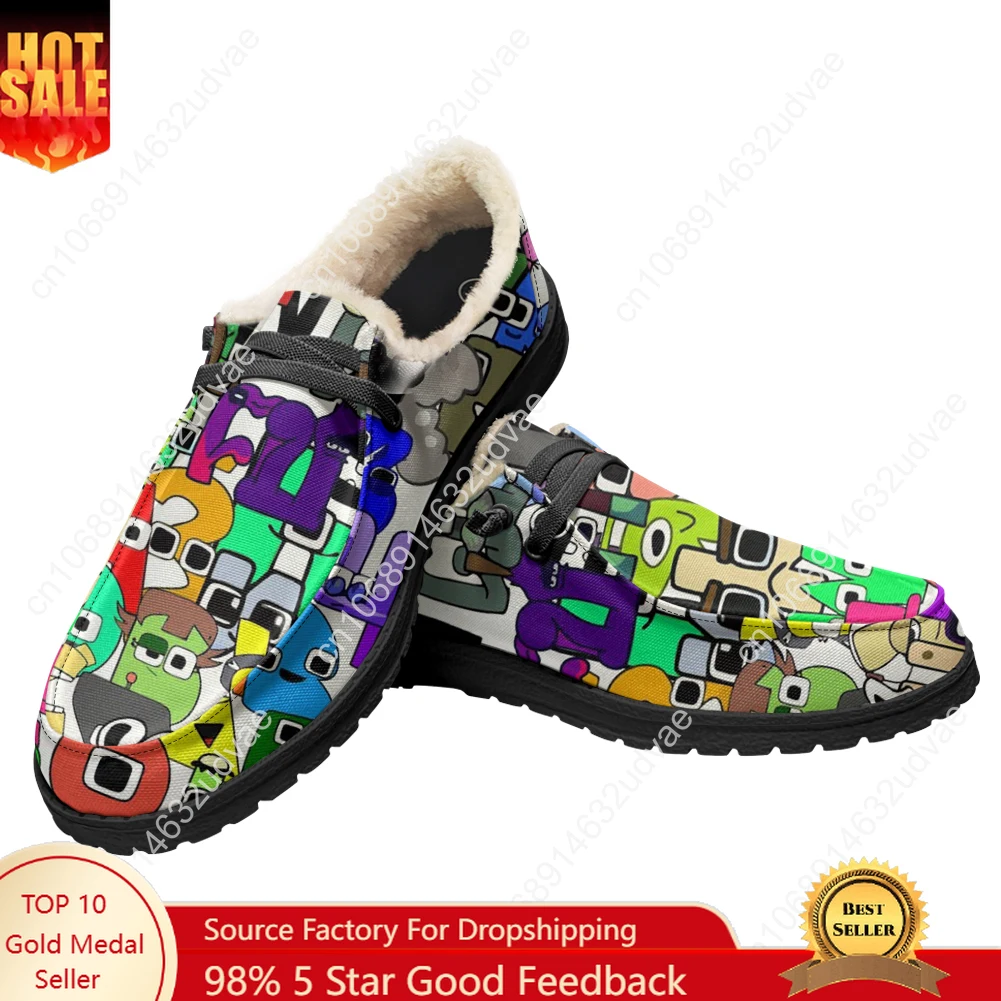 Oxford Lace Up Women - Alphabet Lore Casual Shoes Plush Flat