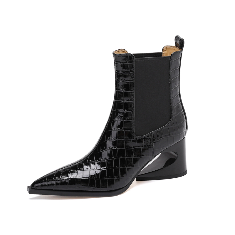 Women's New Leather Embossed P - Women'S Shoes Chelsea 评论和价格