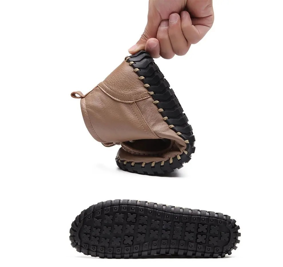Real Leather Boots Women's Aut - Oxford Lace Up Women 评论和价格