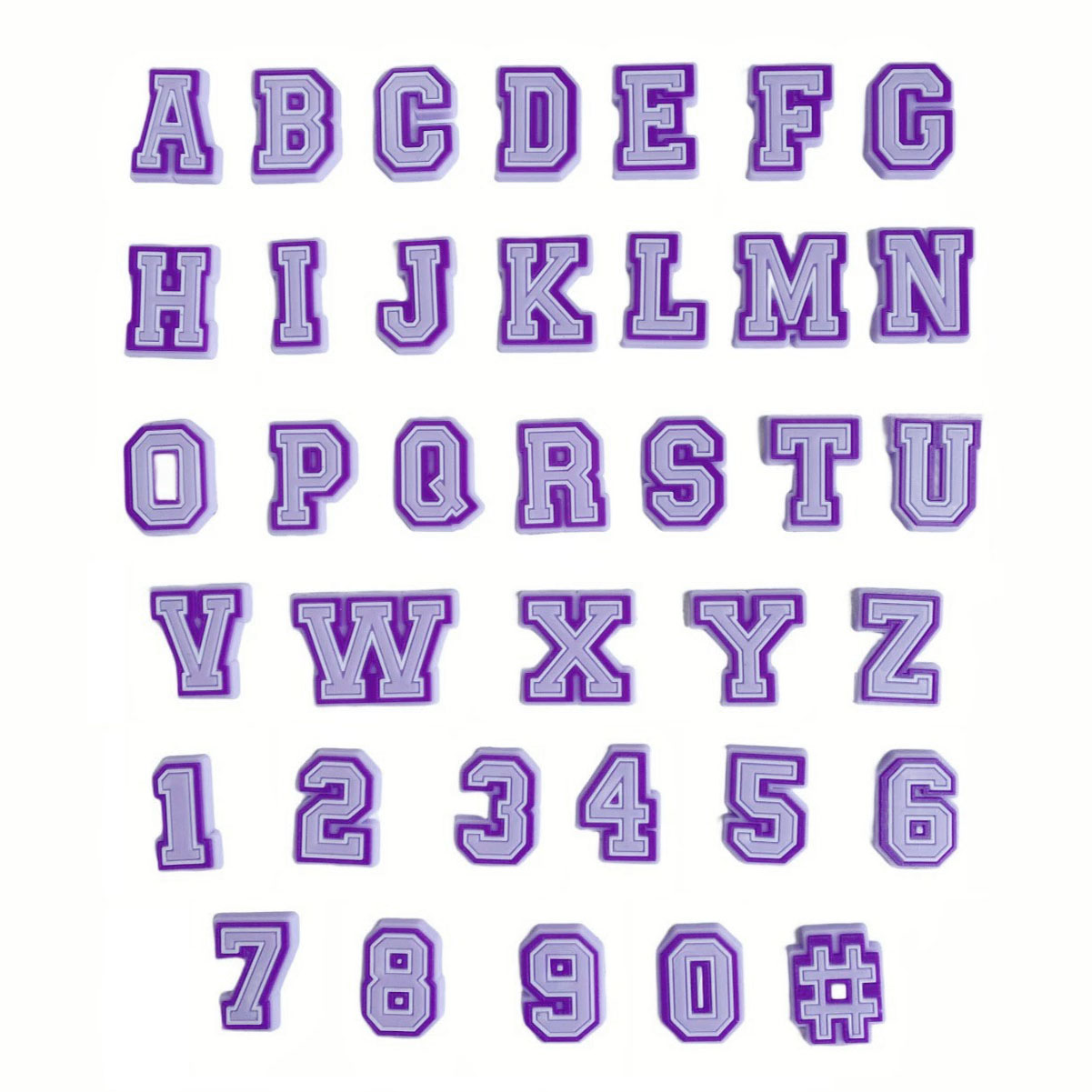 New Purple Alphabet Letter Pin - Croc Style Clog 评论和价格