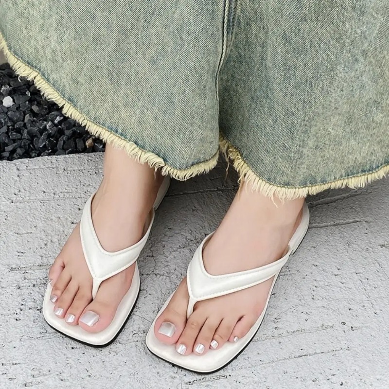 Women Solid Square Toe Flip Fl - Square Toe Mule 评论和价格