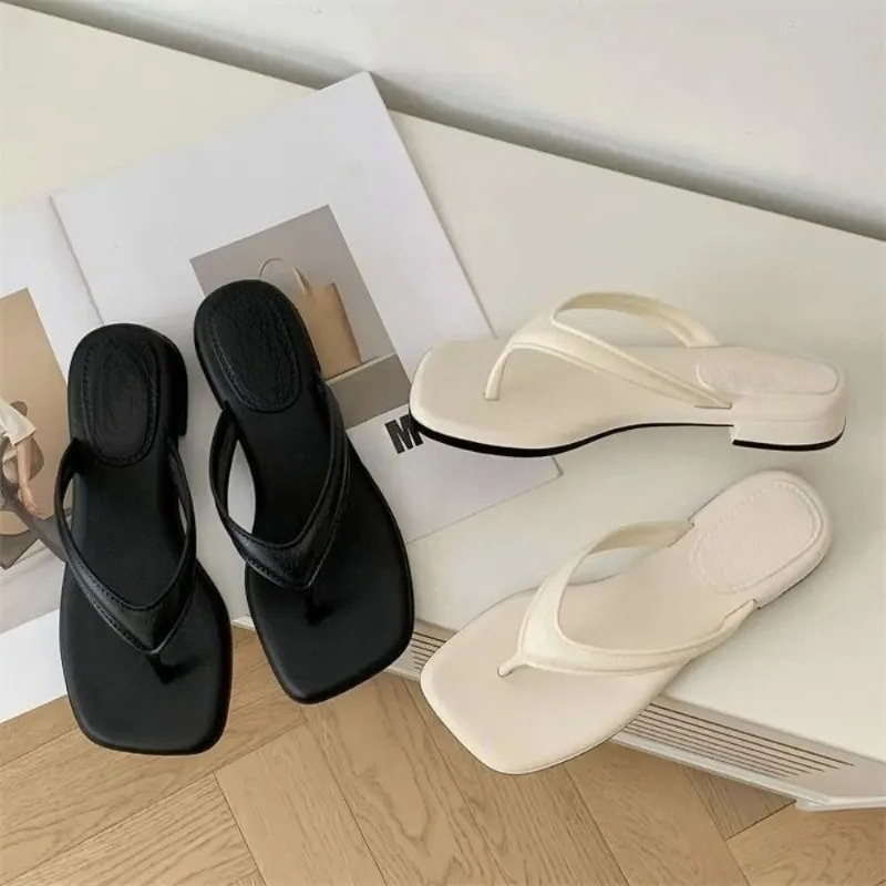 Women Solid Square Toe Flip Fl - Square Toe Mule 评论和价格