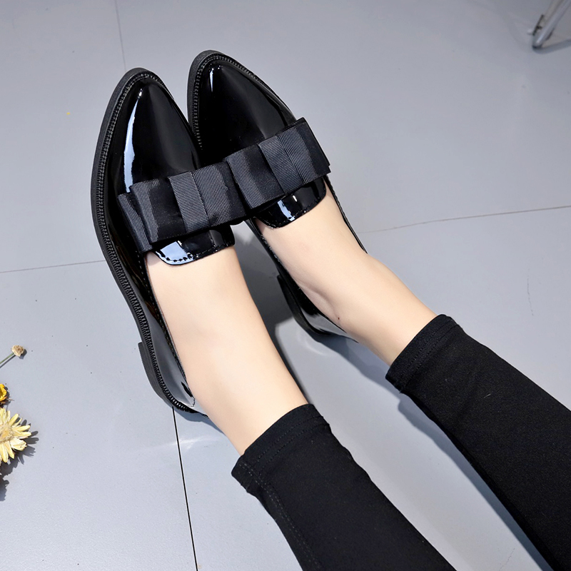 Black/ Wine Red Patent Leather - Shoes For Women Flats 评论和价格