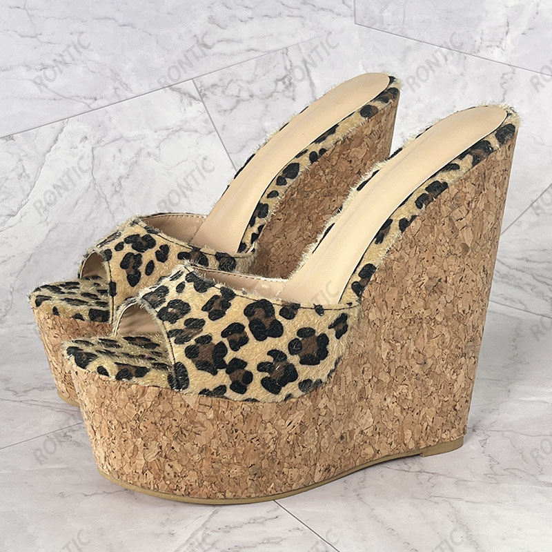 Rontic Handmade Women Platform - Cork Wedge Sandal 评论和价格