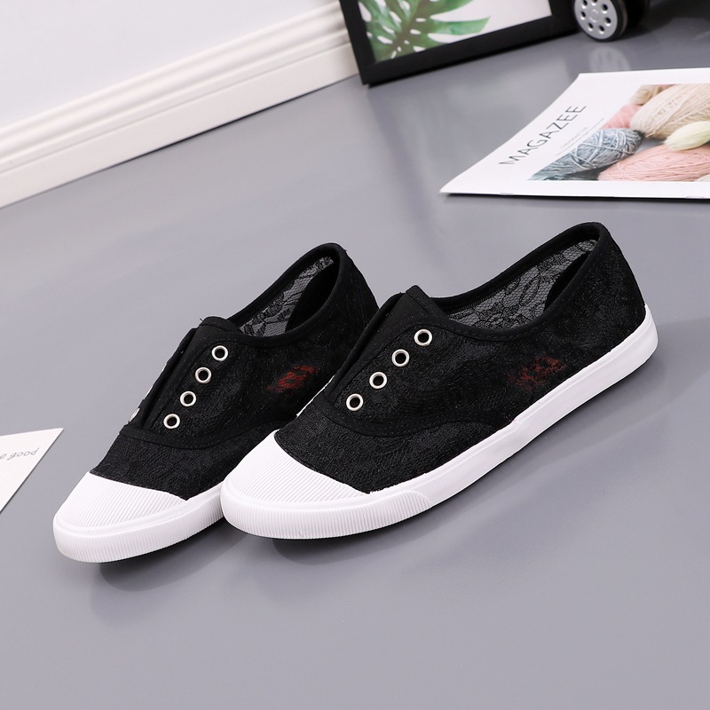 Fashion Lace White Canvas Shoe - Women Shoes Sale 评论和价格