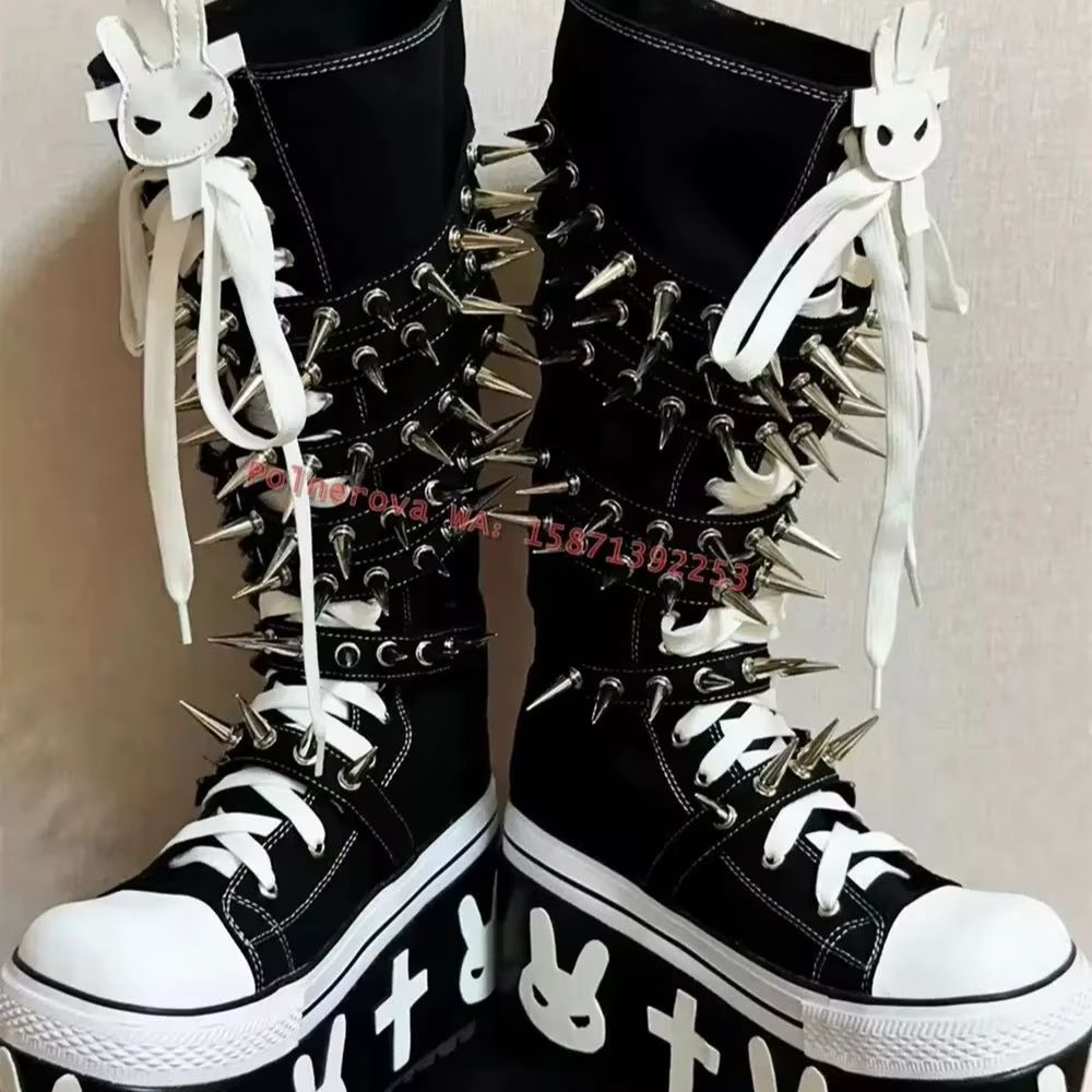 Rivet Spikes Punk Platform Y2K - Women'S Shoes Trending 2025 评论和价格