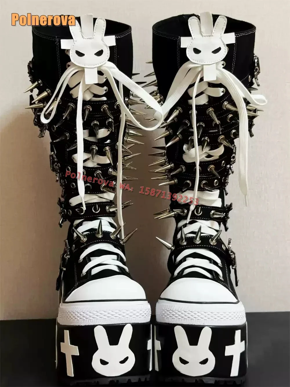 Rivet Spikes Punk Platform Y2K - Women'S Shoes Trending 2025 评论和价格