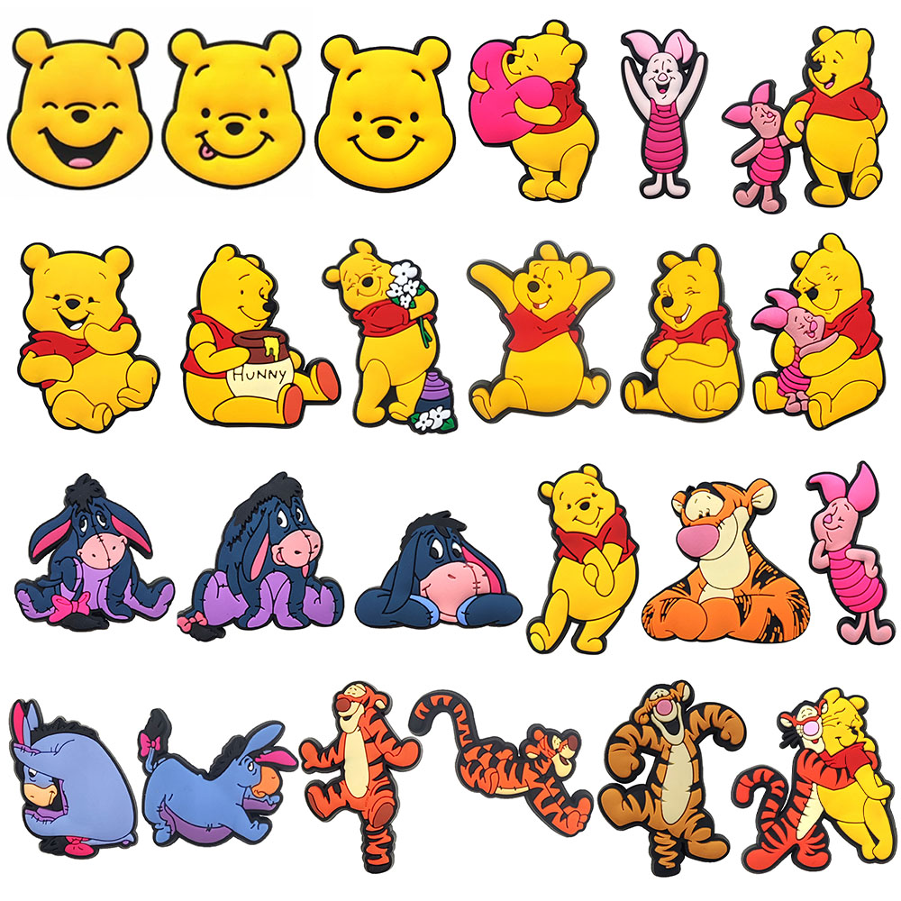20-66pcs Cartoon Pooh Piglet T - Croc Style Clog 评论和价格