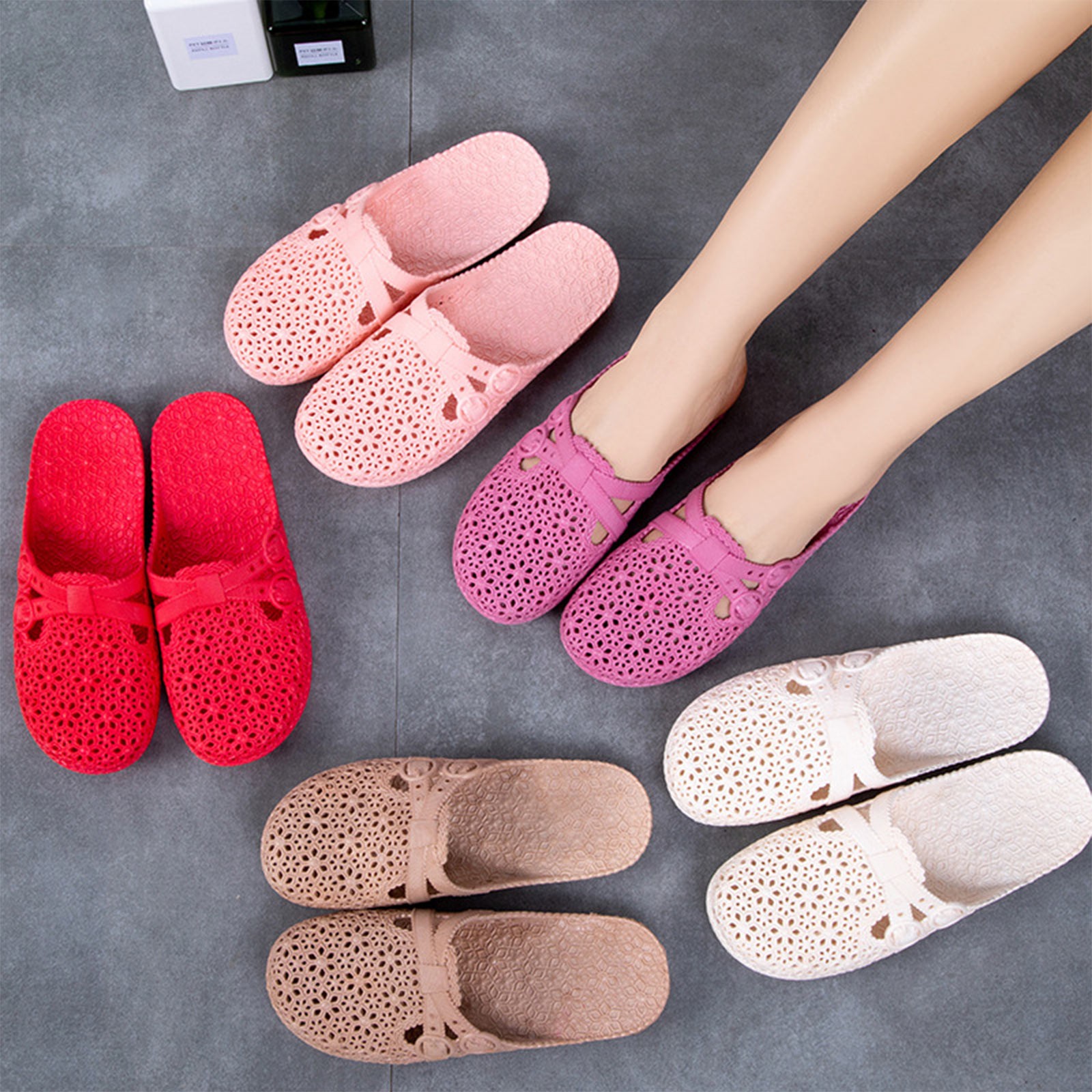 Wrap-Toe Breathable Slippers S - Women Shoes Model 评论和价格