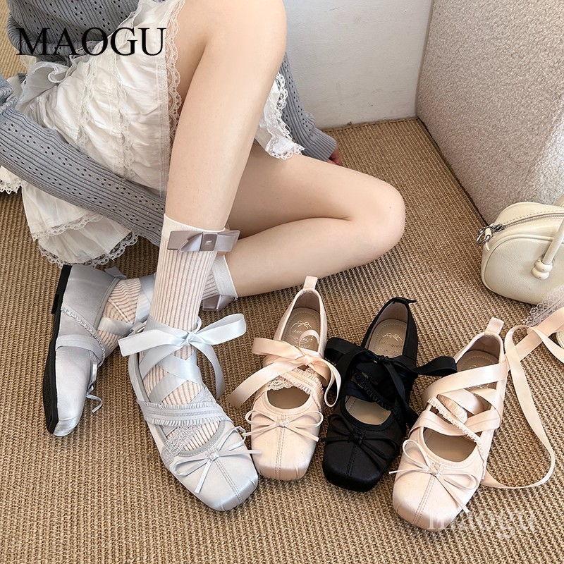 Women's Lace-Up Ballet Flats S - Shoes For Women Flats 评论和价格
