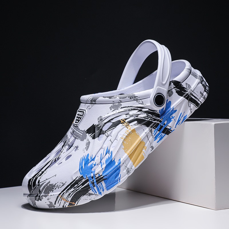 Men's Summer Camouflage Graffi - Croc Style Clog 评论和价格
