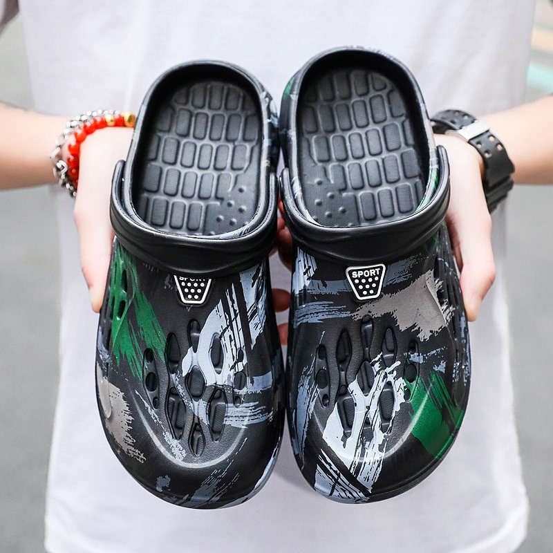 Men's Summer Camouflage Graffi - Croc Style Clog 评论和价格