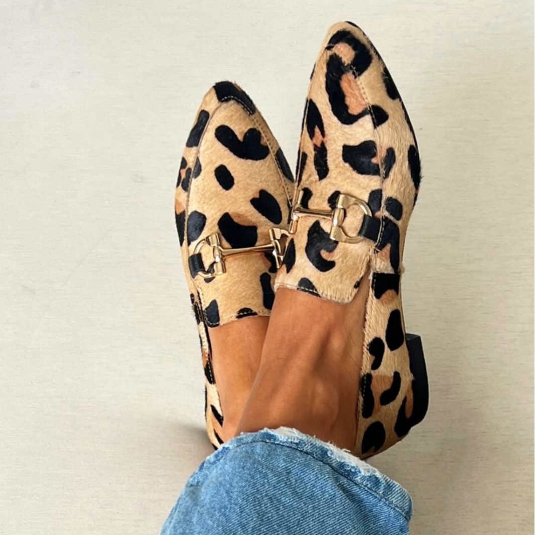 Large Size 40-43 Leopard Print - Square Toe Mule 评论和价格
