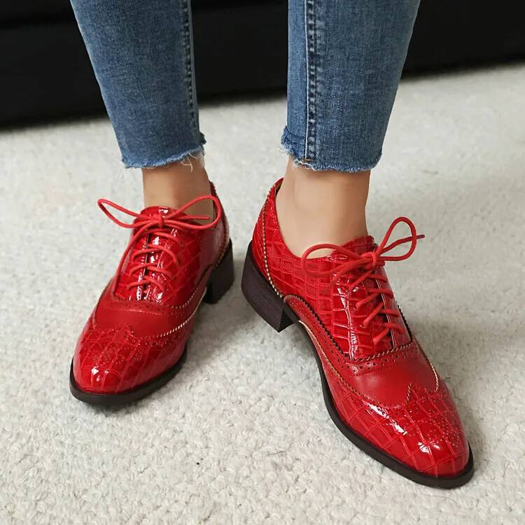 Lace Up Low Heels Women's Sing - Oxford Lace Up Women 评论和价格