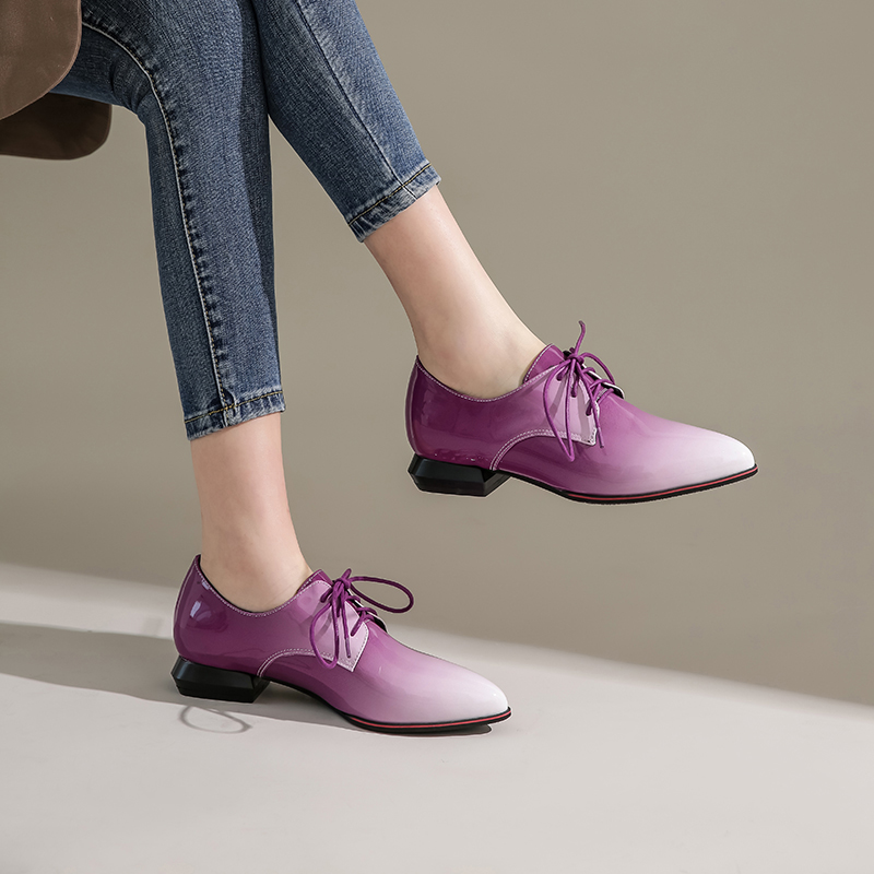 British Women Oxfords Gradient - Oxford Lace Up Women 评论和价格