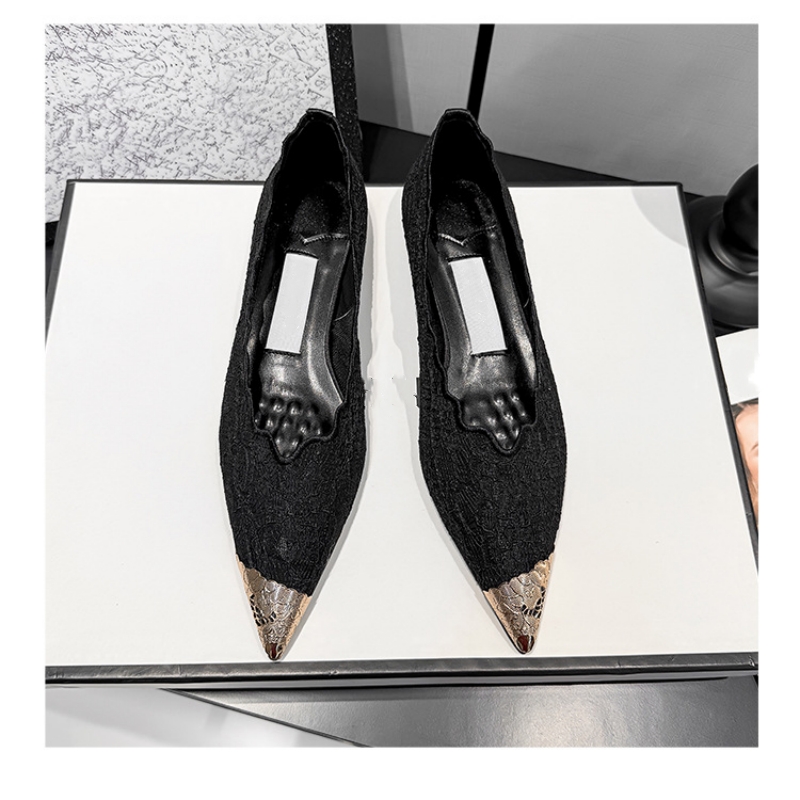 New Women's Low-Heel Pointed-T - Shoes For Women Flats 评论和价格