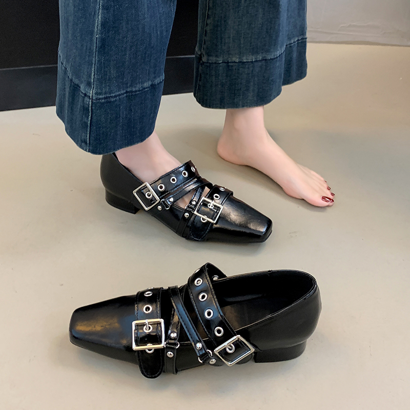 Female Buckle Strap Footwear B - Shoes For Women Flats 评论和价格