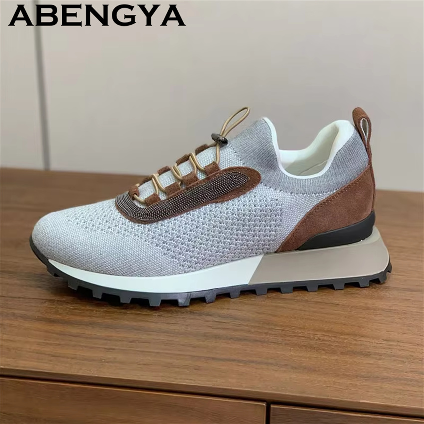 Women's New Knitted Lace Up Ca - Oxford Lace Up Women 评论和价格