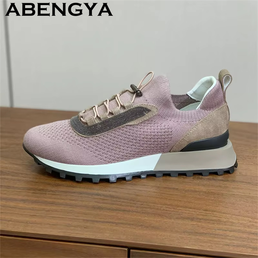 Women's New Knitted Lace Up Ca - Oxford Lace Up Women 评论和价格