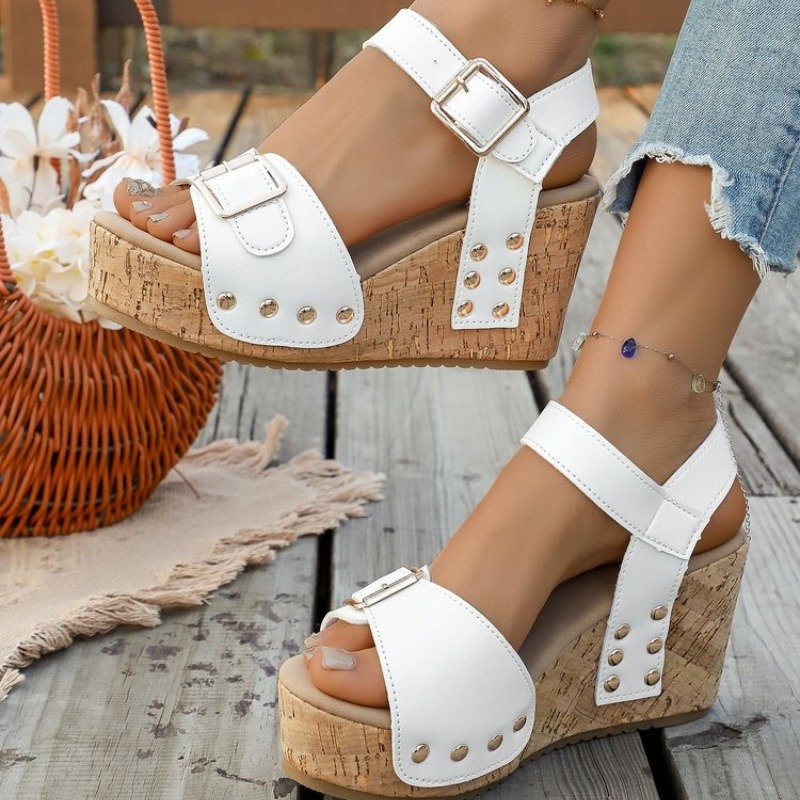 Womens Summer Wedge Sandals Pl - Cork Wedge Sandal 评论和价格