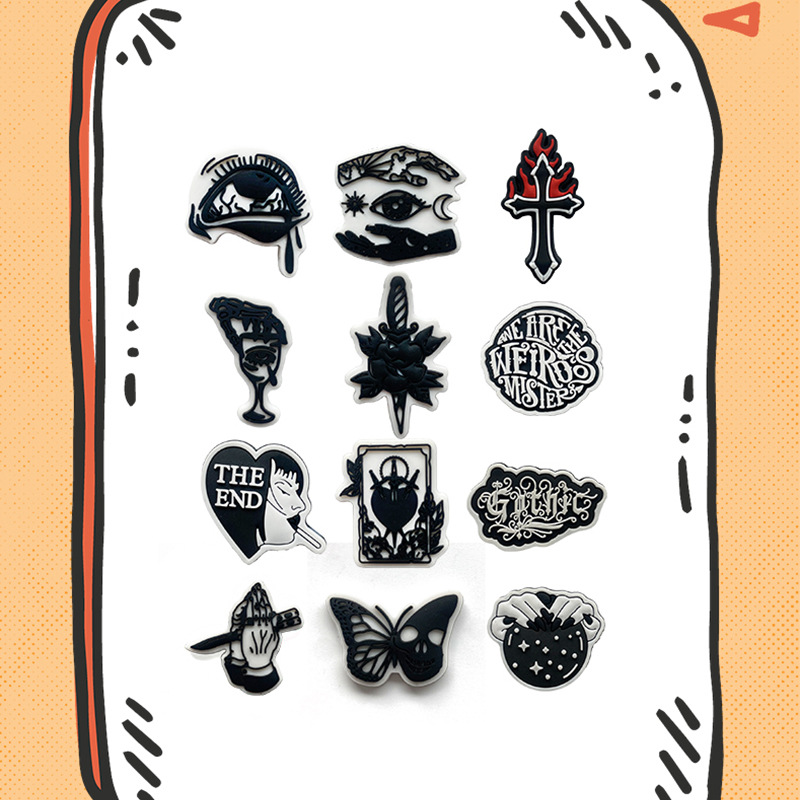 23Pcs Horror Halloween Shoe Ch - Croc Style Clog 评论和价格