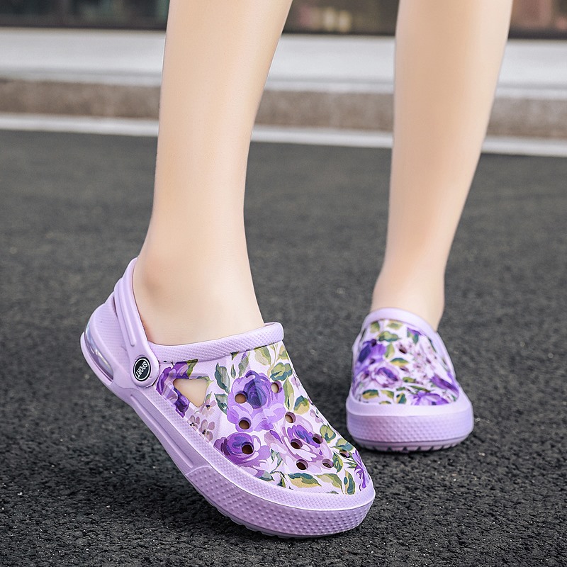 Summer Women Floral Graffiti C - Croc Style Clog 评论和价格