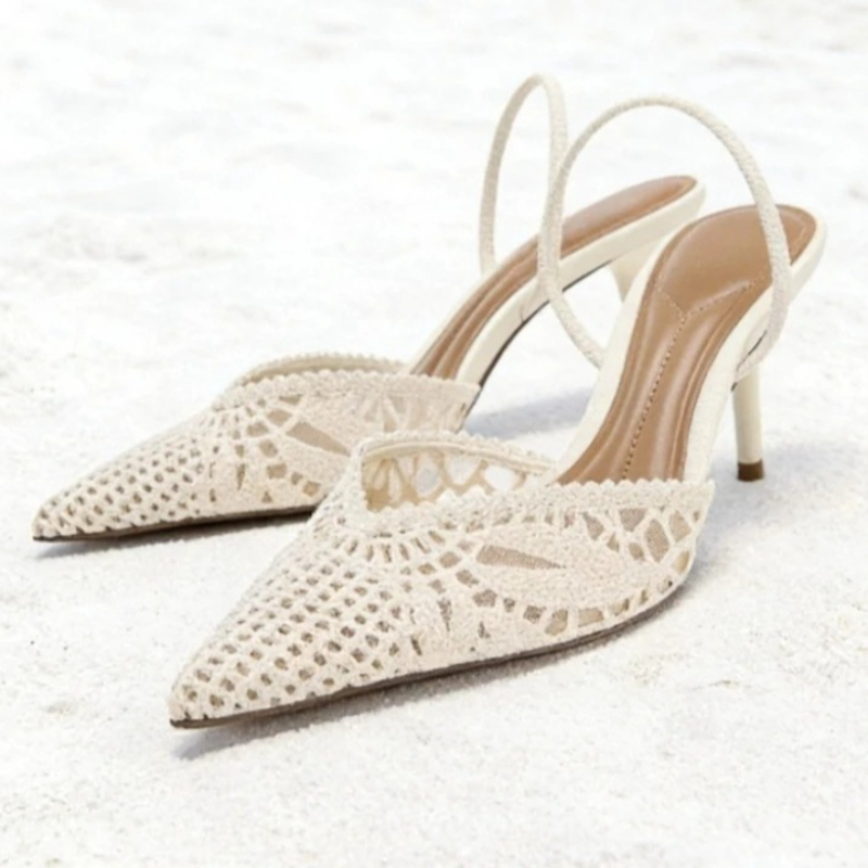 Novely Hollow Woven Design Hee - Women Shoes Model 评论和价格