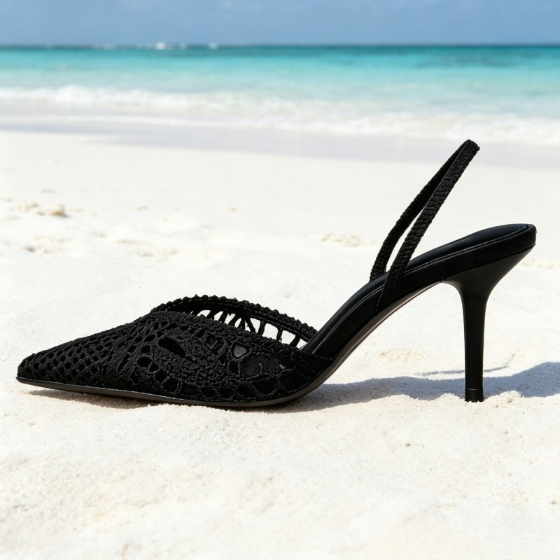 Novely Hollow Woven Design Hee - Women Shoes Model 评论和价格