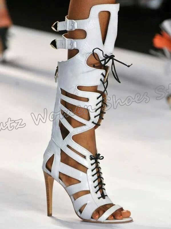 Sneaker Boot Knee High Lace-Up - Knee High Boots Women 评论和价格
