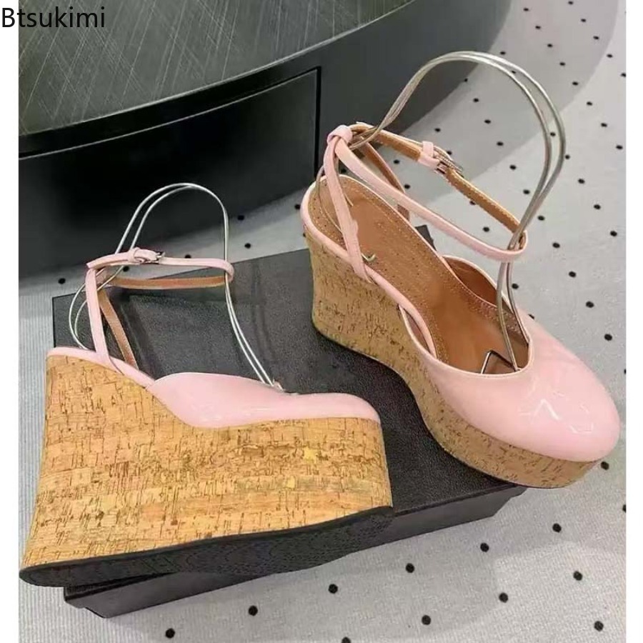 Women's Patent Leather Wedge S - Cork Wedge Sandal 评论和价格