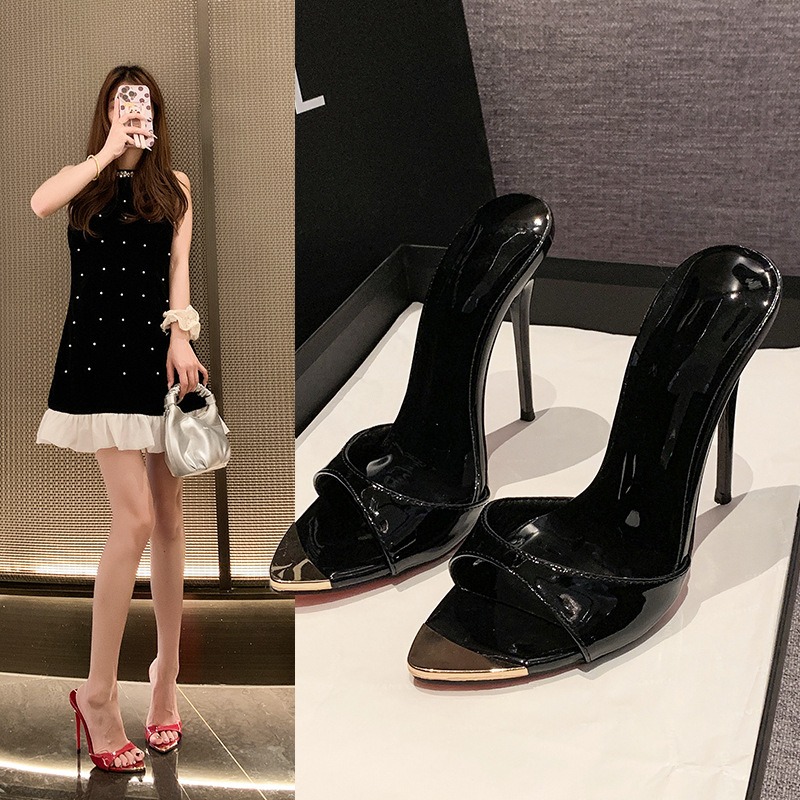 2026 New Metal Pointed Sexy St - Platform Mule Heel 评论和价格