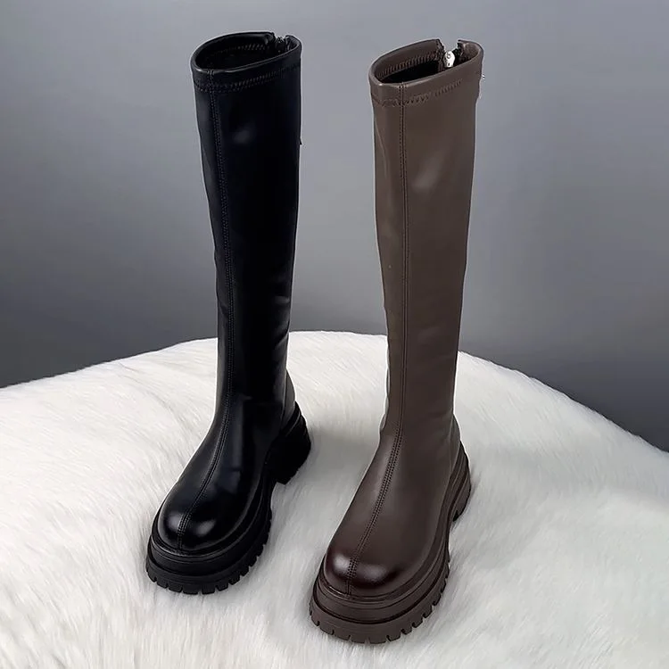 Black Long Boots Women's Hot S - Knee High Boots Women 评论和价格