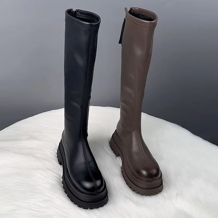 Black Long Boots Women's Hot S - Knee High Boots Women 评论和价格