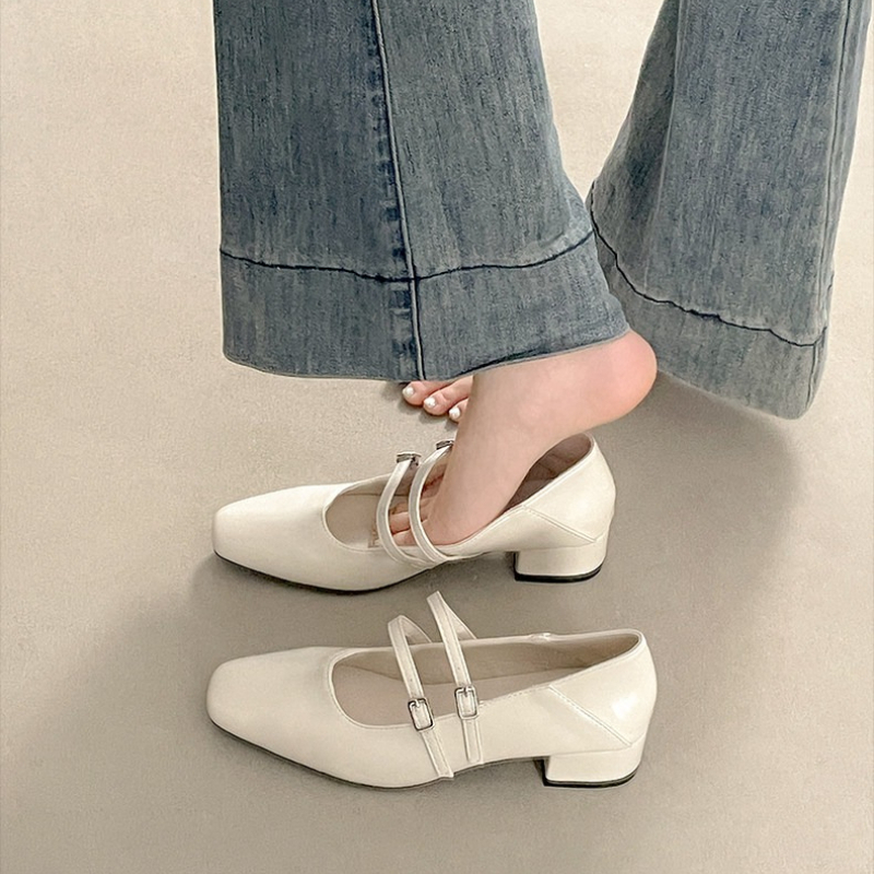 Square Toe Low Heel Women Silv - Women'S Shoes Popular 评论和价格