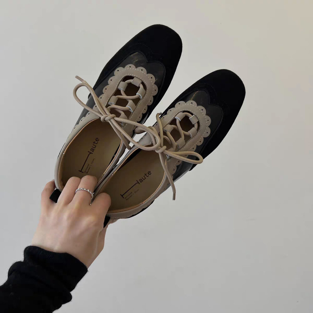 Women's Retro Scalloped Brogue - Oxford Lace Up Women 评论和价格