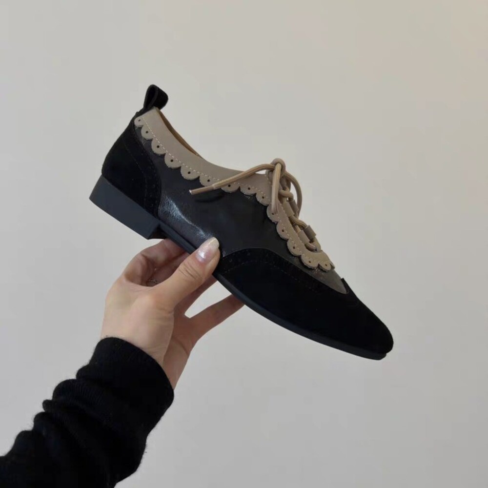 Women's Retro Scalloped Brogue - Oxford Lace Up Women 评论和价格
