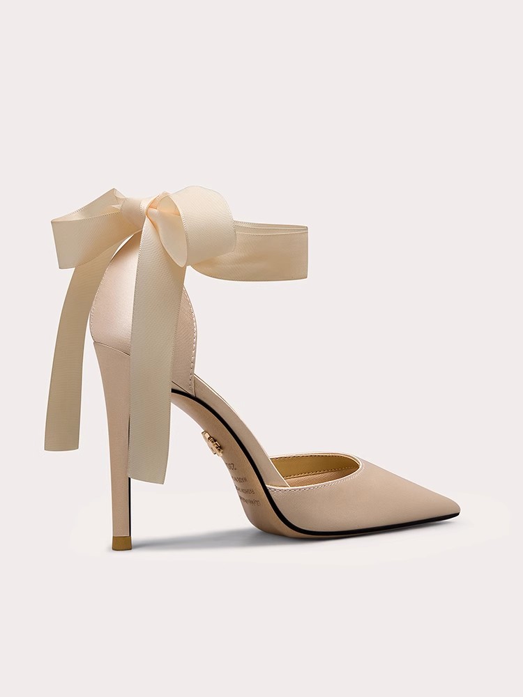 Stiletto sandals spring and su - Ribbon Tie Heel 评论和价格