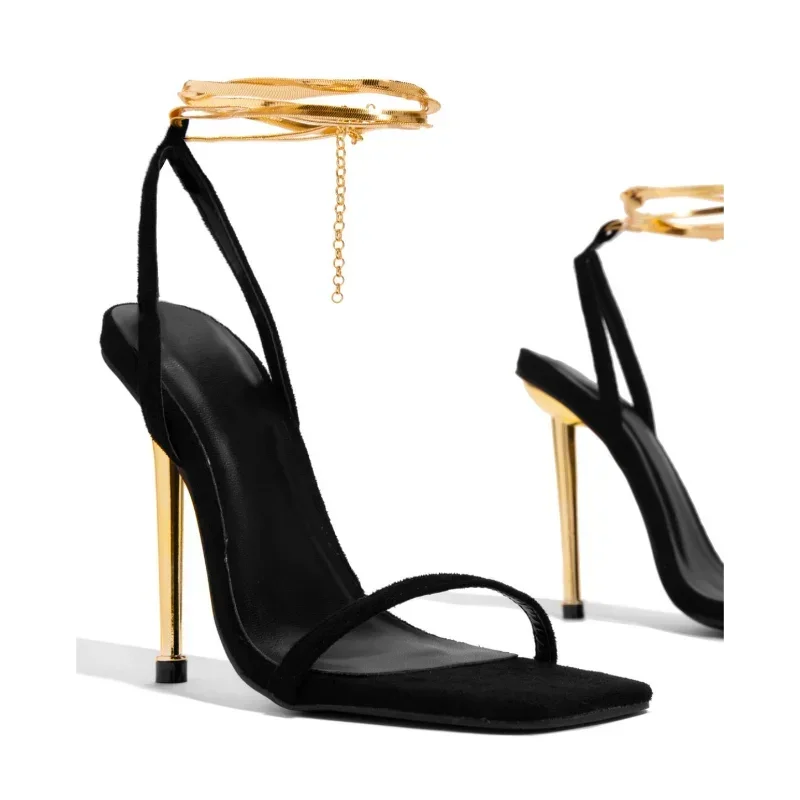 Sexy Women's Gold Padlock High - Platform Mule Heel 评论和价格