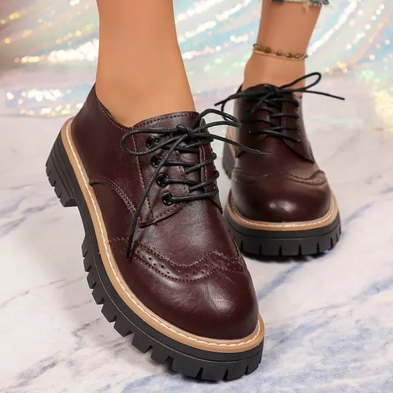 Women Classic Platform Oxford  - Oxford Lace Up Women 评论和价格