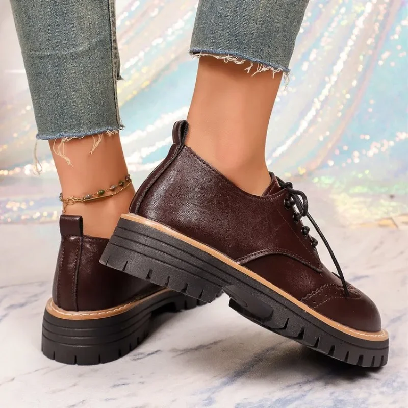 Women Classic Platform Oxford  - Oxford Lace Up Women 评论和价格