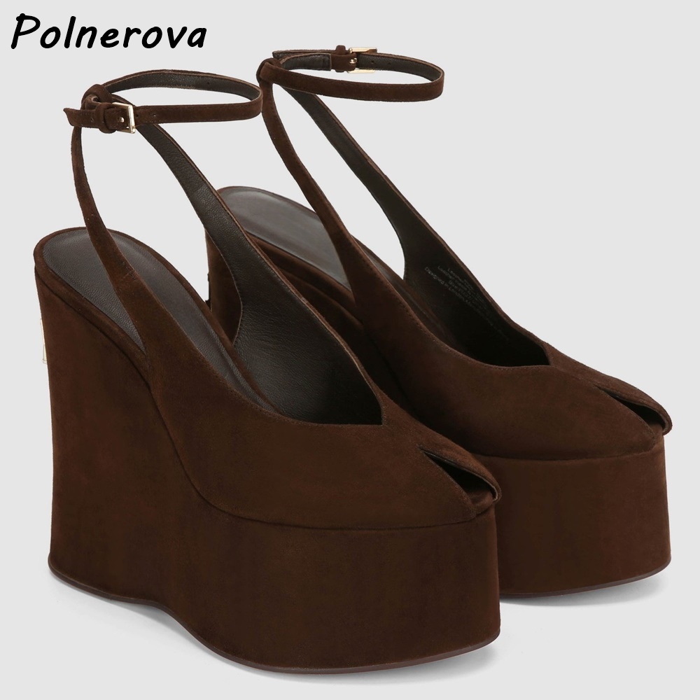 Patent Leather Wedge Platform  - Cork Wedge Sandal 评论和价格