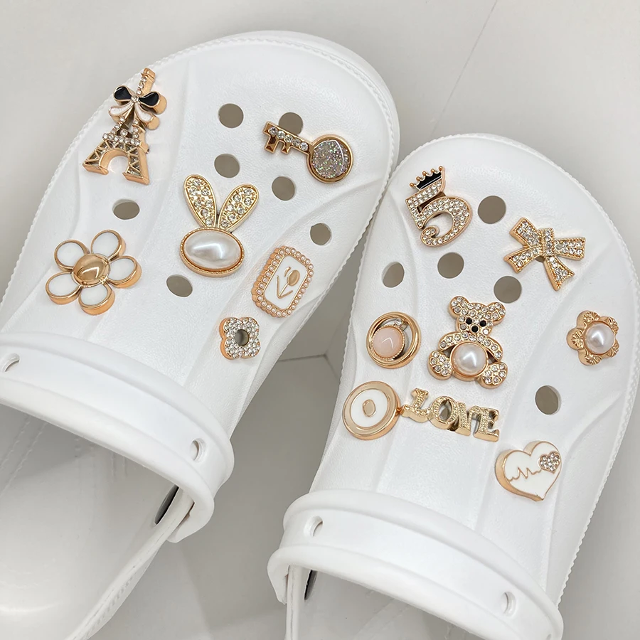 14pcs Sparkling Rhinestone Fau - Croc Style Clog 评论和价格